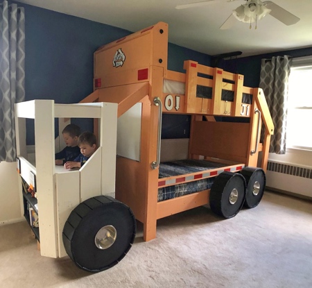 Garbage Truck Kids Bed