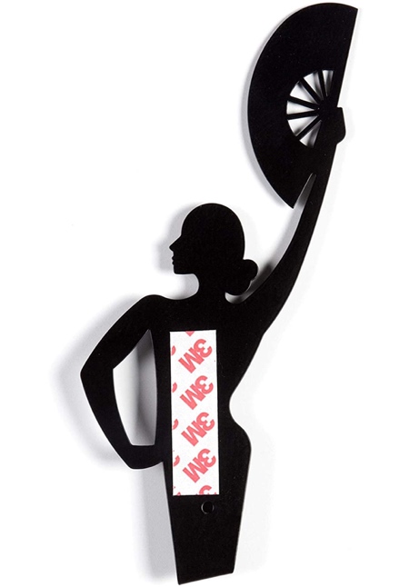 Housewarming Black Metal Kitchen Towel Hanger Kitchen Rack Holder| Flamenco Dancer Gift Artori Design Olé Hook 