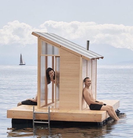 Sauna Floating on Water