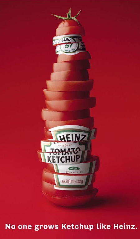 Sliced Heinz Ketchup Bottle