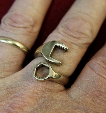 Gold Wrench Ring