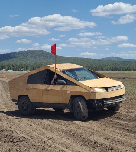 Wooden Tesla Cybertruck