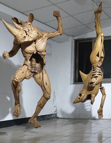 ZhongGe Cardboard Sculptures
