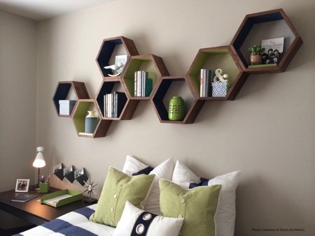 Honeycomb Bookshelves