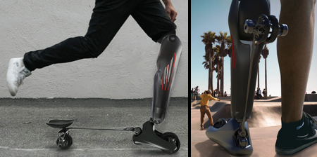 Prosthetic Leg Skateboard