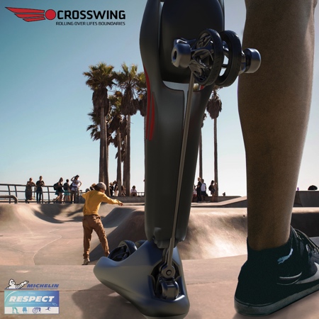 Michelin Prosthetic Leg Skateboard