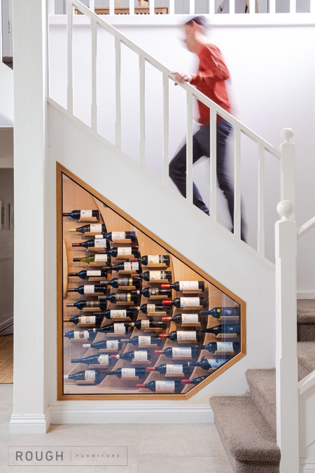 Under Stairs Wine Rack