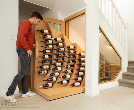 Wine Rack Under the Stairs