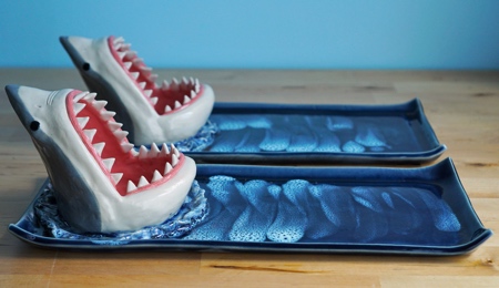 White Shark Sushi Plate