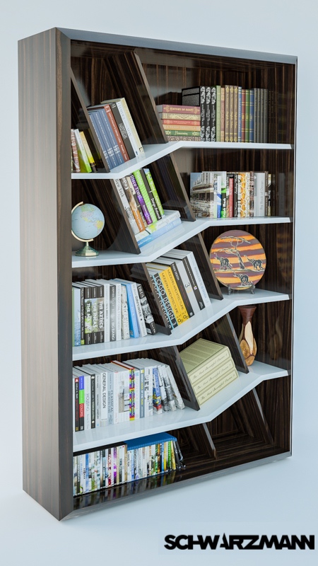 Angled Book Shelf