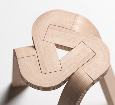 Interlocked Wood Stool