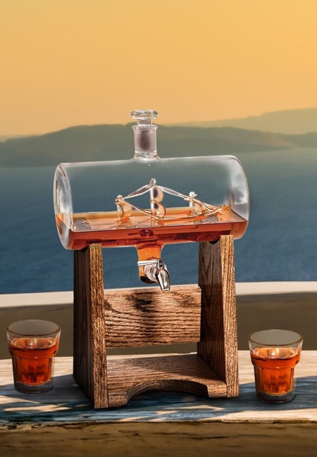 Ship in a Bottle Whiskey Decanter