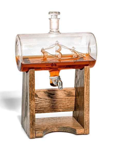 Glass Ship Decanter