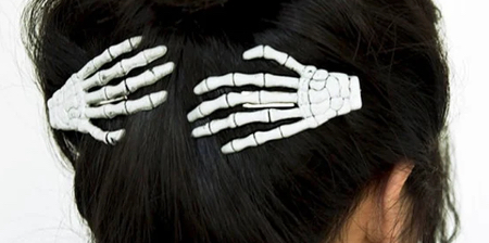 Skeleton Hair Clips
