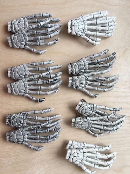 Skeleton Hand Hair Clips