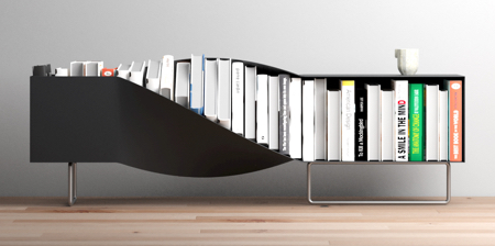 Twisted Bookshelf Table