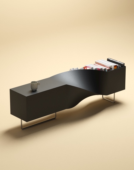 Deniz Aktay Twisted Bookshelf Table