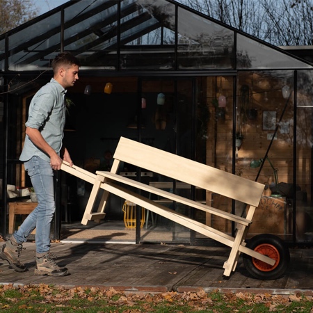 Wheelbarrow Bench