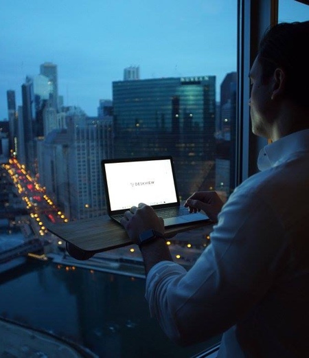 Window Mounted Stand Up Desk