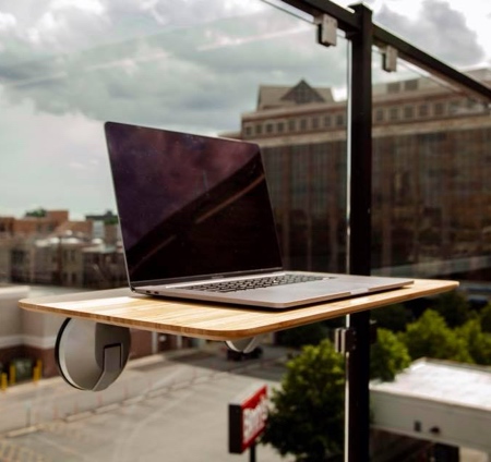 Glass Mounted Desk