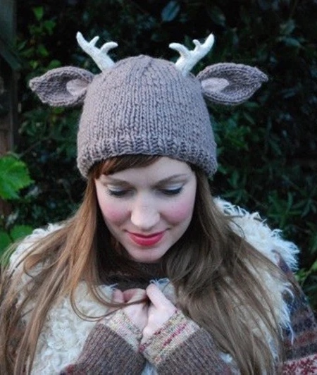 Knitted Deer Hat
