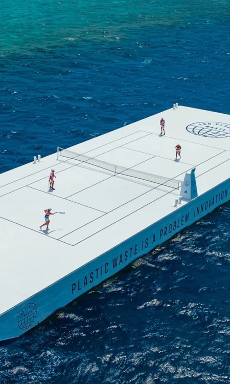 Floating Tennis Court in Great Barrier Reef