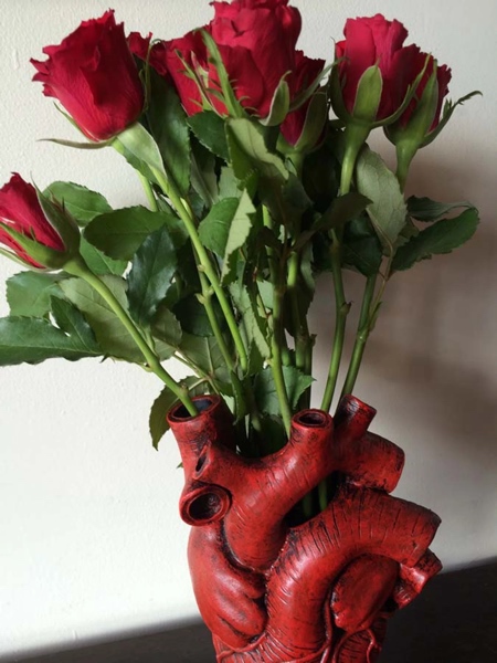 Realistic Heart Vase