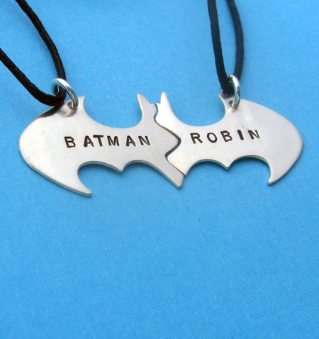 Batman and Robin Best Friend Necklace