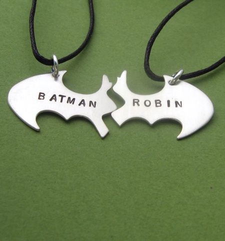 Batman and Robin Best Friends Necklace