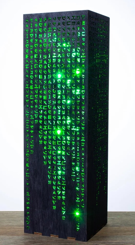 Matrix Falling Code Lamp