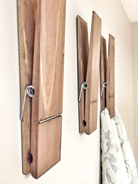 Giant Clothespin Holder