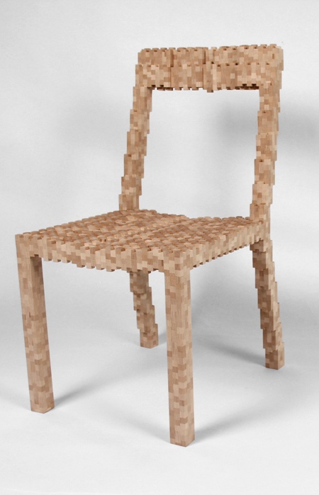 Wooden Pixel Chair