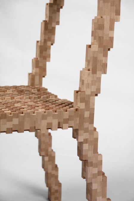 Wood Pixel Chair