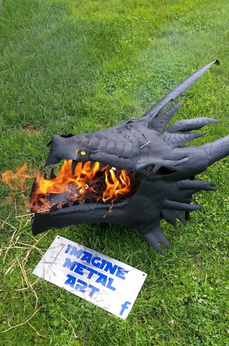 ImagineMetalArt Dragon Fire Pit