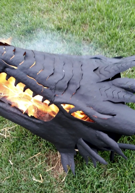Imagine Metal Art Dragon Fire Pit