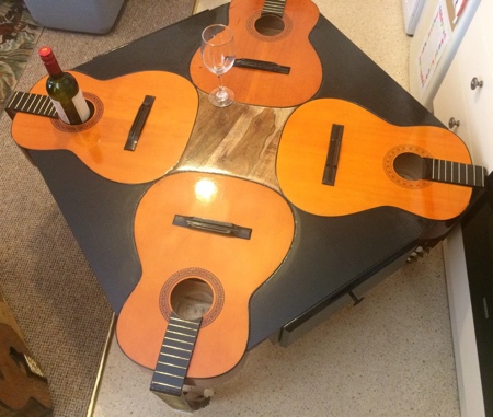 Table Made out of Guitars
