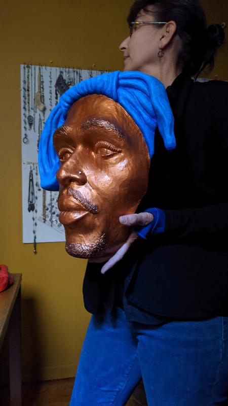 Tupac Shakur 3D Face Sculpture