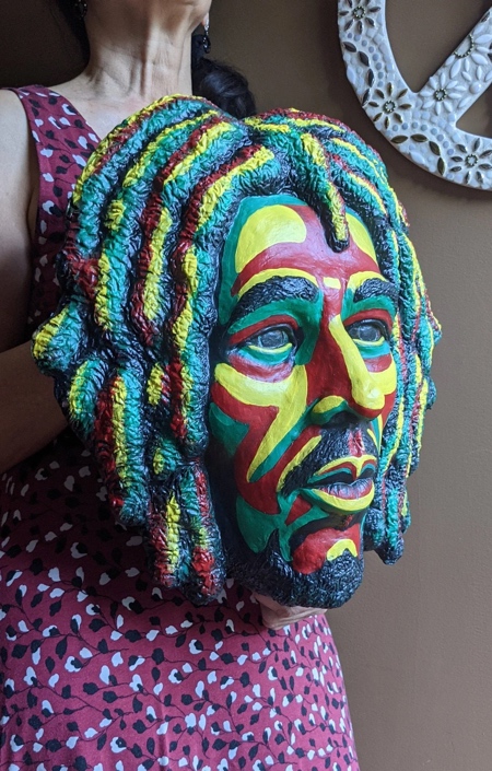 Bob Marley 3D Face Sculpture