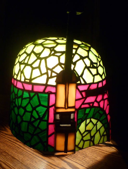 Boba Fett Glass Lamp