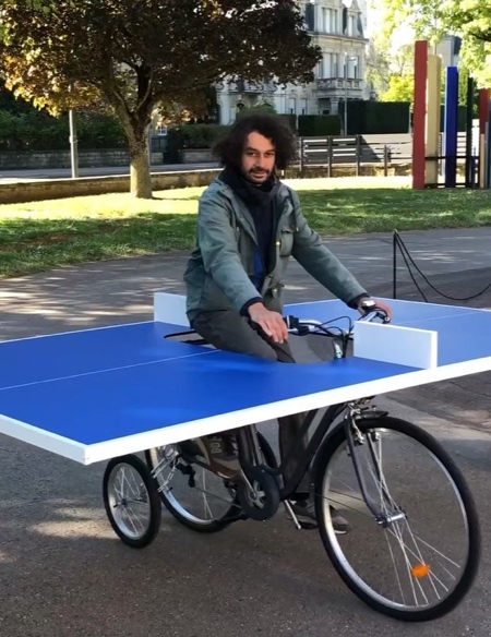 Ping Pong Bicycle Table