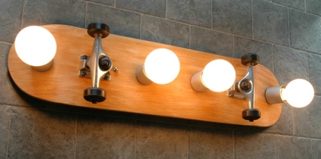 Skateboard Vanity Light