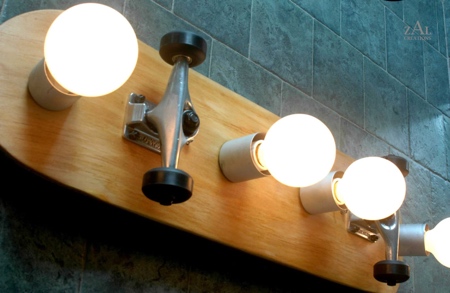 Skateboard Vanity Lighting