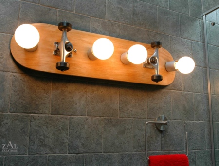 Skateboard Bathroom Light