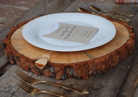 Tree Slice Charger Plate