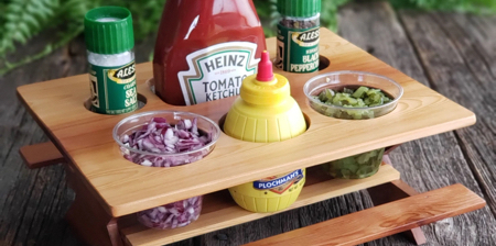 Picnic Table Condiments Holder