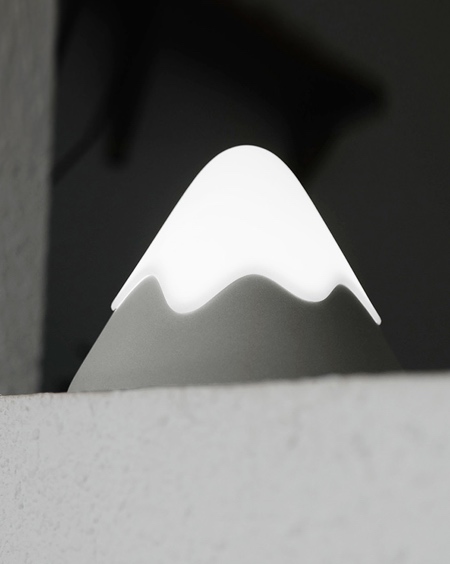 Snow Covered Mountain Lamp