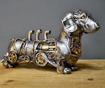 Steampunk Dog Sculpture