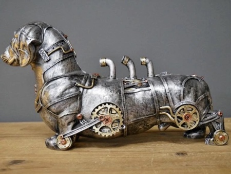 Steampunk Dachshund Figure