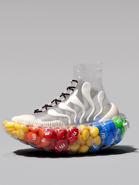 Black M&M Candy Shoe Charm –