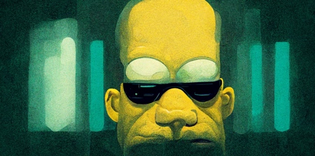 Homer Simpson in The Matrix
